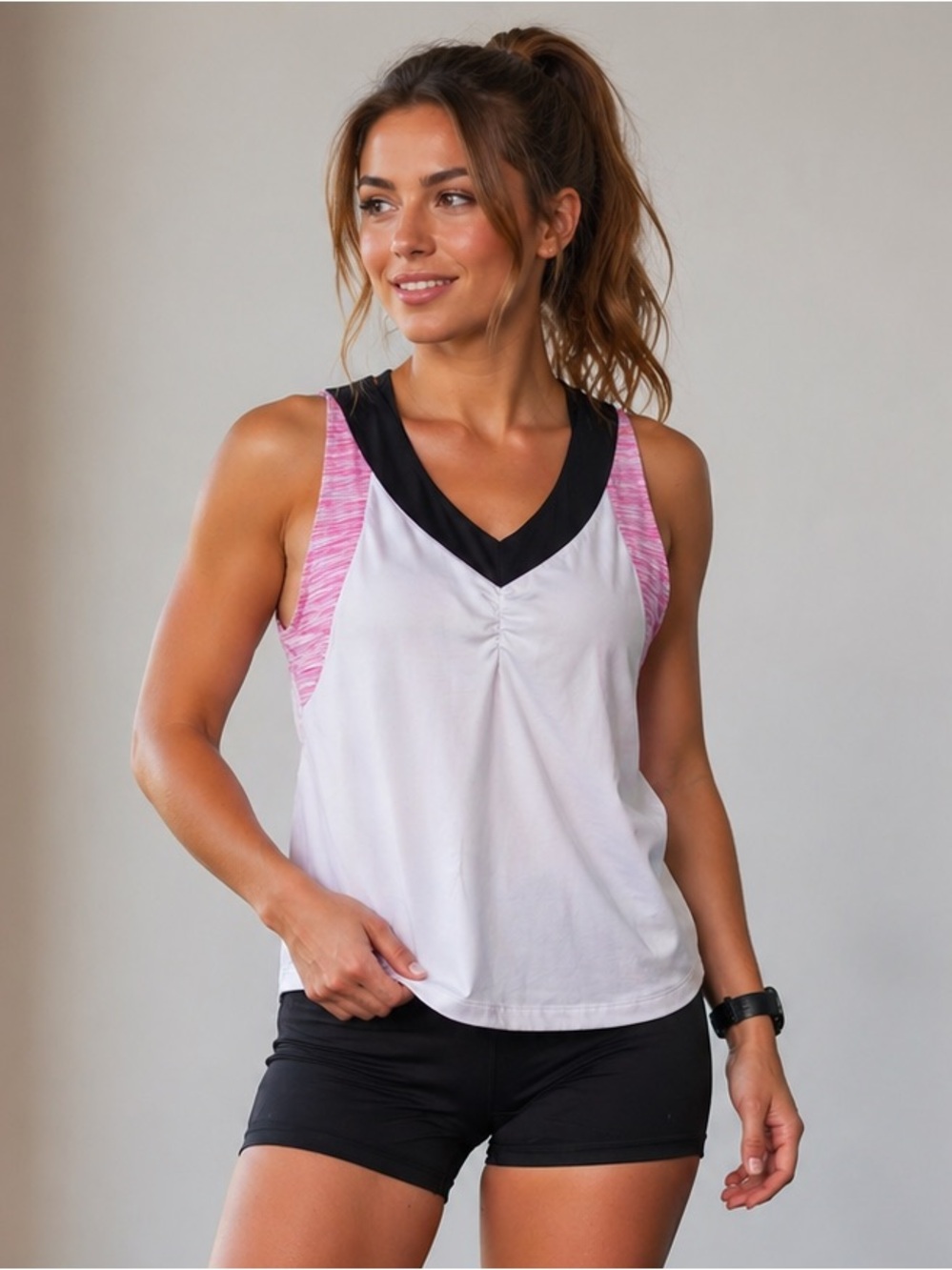 Tail Pink and White Striped Top